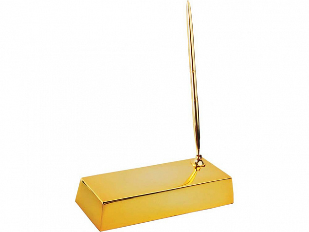 Настольный прибор «Золотой слиток» с логотипом в Санкт-Петербурге заказать по выгодной цене в кибермаркете AvroraStore