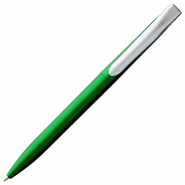 Ручка шариковая Pin Silver, зеленая с логотипом в Санкт-Петербурге заказать по выгодной цене в кибермаркете AvroraStore