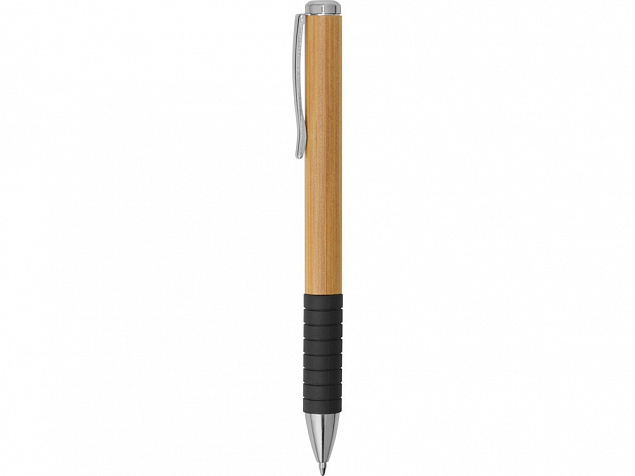 Ручка бамбуковая шариковая Gifu, черный с логотипом в Санкт-Петербурге заказать по выгодной цене в кибермаркете AvroraStore