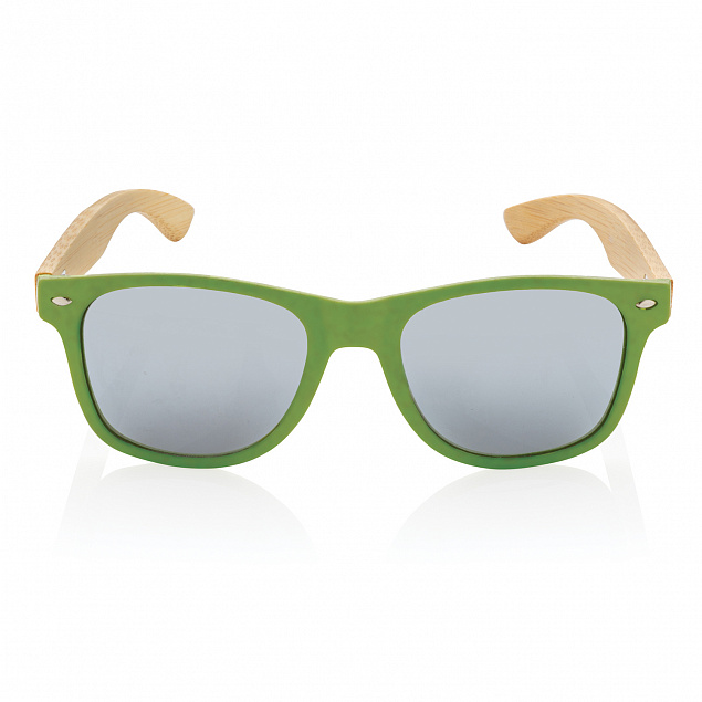Солнцезащитные очки из переработанного пластика RCS с бамбуковыми дужками с логотипом в Санкт-Петербурге заказать по выгодной цене в кибермаркете AvroraStore