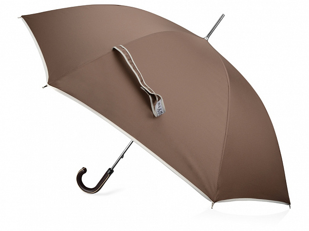 Зонт трость Ривер, механический 23, коричневый с логотипом в Санкт-Петербурге заказать по выгодной цене в кибермаркете AvroraStore