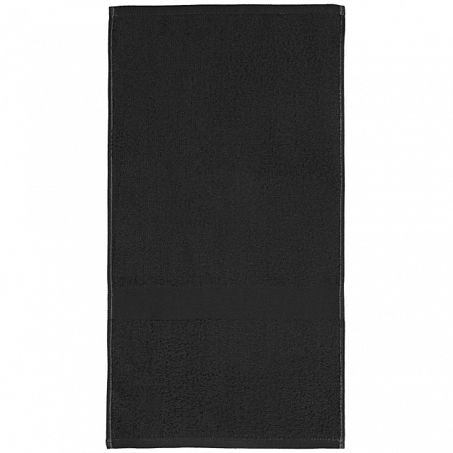 Полотенце Soft Me Light ver.2, малое, черное с логотипом в Санкт-Петербурге заказать по выгодной цене в кибермаркете AvroraStore