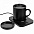 Кружка с подогревом и беспроводной зарядкой Dual Base Plus, черная с логотипом в Санкт-Петербурге заказать по выгодной цене в кибермаркете AvroraStore