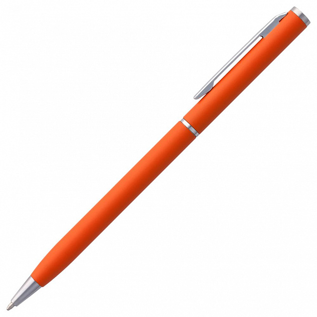 Ручка шариковая Hotel Chrome, ver.2, оранжевая с логотипом в Санкт-Петербурге заказать по выгодной цене в кибермаркете AvroraStore