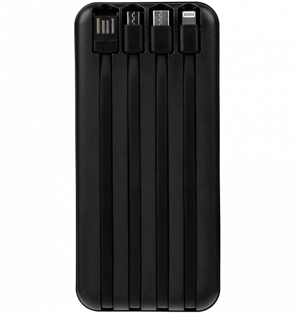 Внешний аккумулятор Omni Qi 10000 мАч, черный с логотипом в Санкт-Петербурге заказать по выгодной цене в кибермаркете AvroraStore