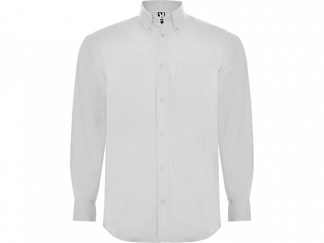 Рубашка Aifos мужская с длинным рукавом, белый с логотипом в Санкт-Петербурге заказать по выгодной цене в кибермаркете AvroraStore