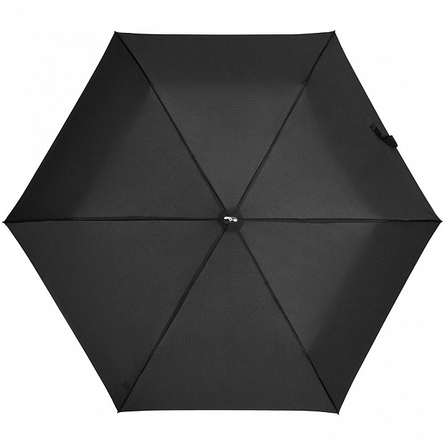 Зонт складной Rain Pro Flat, черный с логотипом в Санкт-Петербурге заказать по выгодной цене в кибермаркете AvroraStore