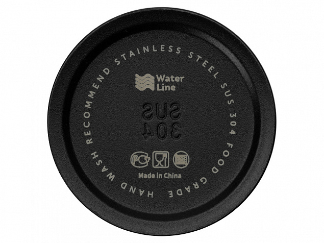 Бутылка для воды Supply Waterline, нерж сталь, 850 мл, черный с логотипом в Санкт-Петербурге заказать по выгодной цене в кибермаркете AvroraStore