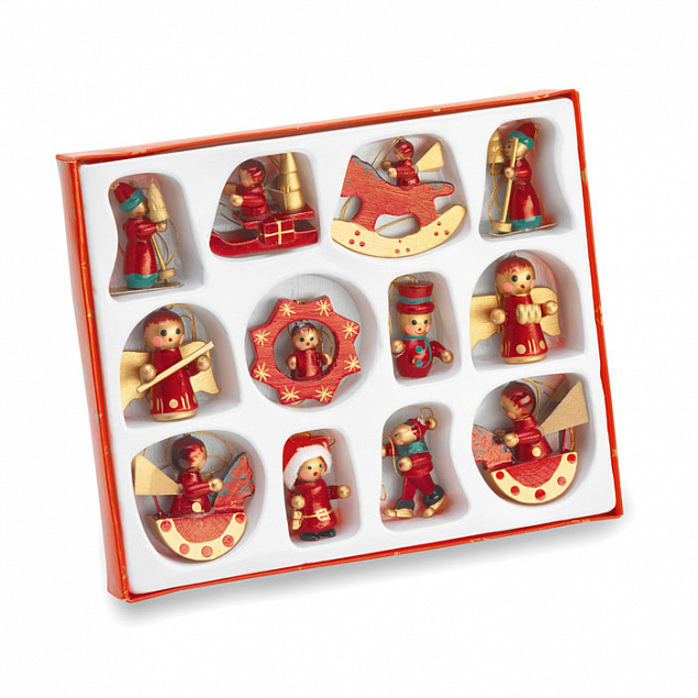 Новогодний набор из 12 игрушек с логотипом в Санкт-Петербурге заказать по выгодной цене в кибермаркете AvroraStore