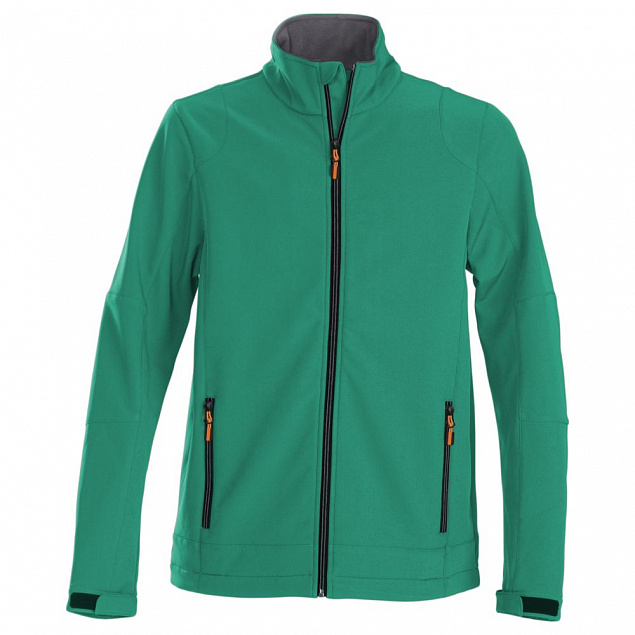 Куртка софтшелл мужская TRIAL, зеленая с логотипом в Санкт-Петербурге заказать по выгодной цене в кибермаркете AvroraStore