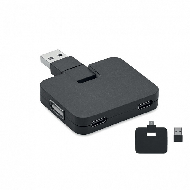 4-портовый USB-концентратор с к с логотипом в Санкт-Петербурге заказать по выгодной цене в кибермаркете AvroraStore