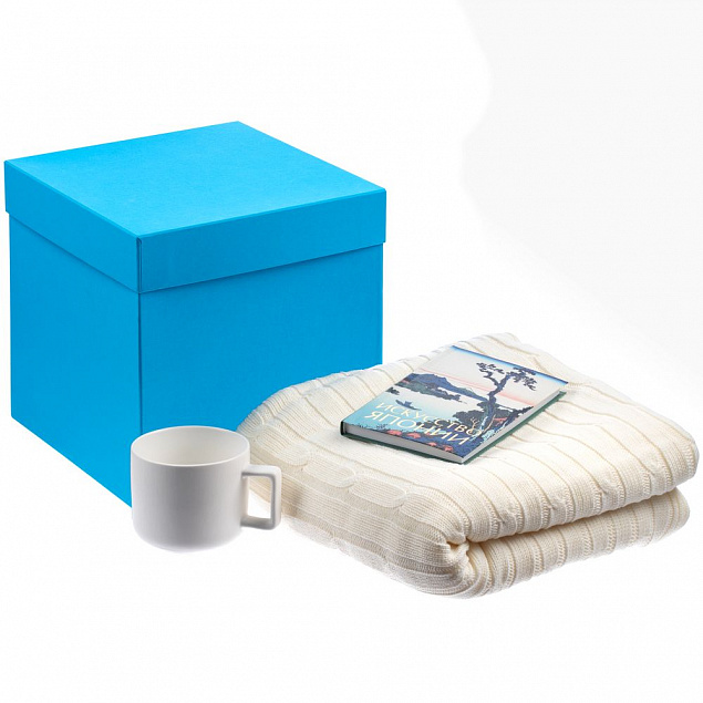 Коробка Cube L, голубая с логотипом в Санкт-Петербурге заказать по выгодной цене в кибермаркете AvroraStore