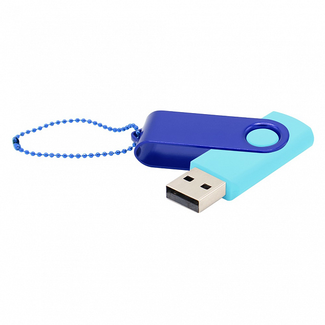 Флешка Designer To Go 2.0 USB 16Gb, бирюзовый/синий с логотипом в Санкт-Петербурге заказать по выгодной цене в кибермаркете AvroraStore