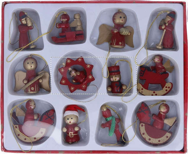 Новогодний набор из 12 игрушек с логотипом в Санкт-Петербурге заказать по выгодной цене в кибермаркете AvroraStore