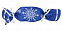 Упаковка-конфета «Снежинки», синяя с логотипом в Санкт-Петербурге заказать по выгодной цене в кибермаркете AvroraStore