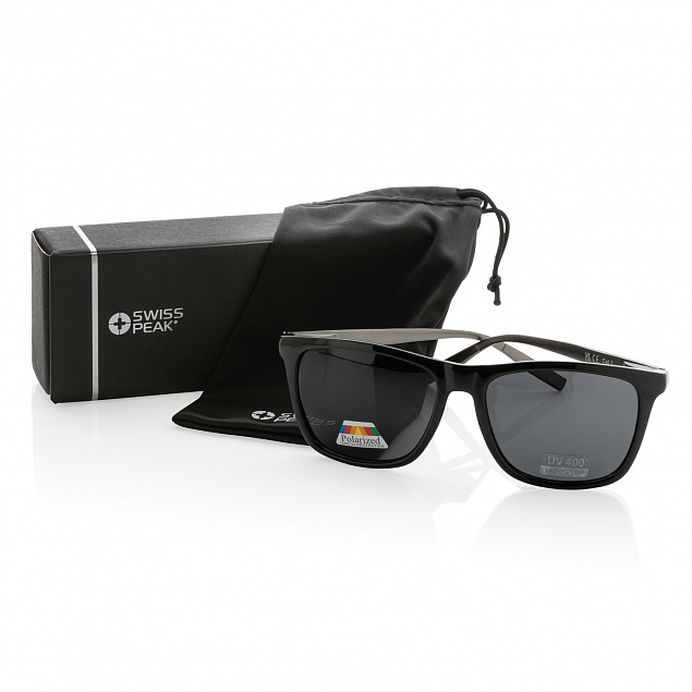 Солнцезащитные поляризационные очки Swiss Peak из переработанного пластика RCS с логотипом в Санкт-Петербурге заказать по выгодной цене в кибермаркете AvroraStore