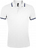 Рубашка поло мужская PASADENA MEN 200 с контрастной отделкой, белая с синим с логотипом в Санкт-Петербурге заказать по выгодной цене в кибермаркете AvroraStore