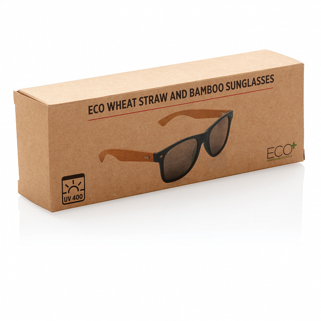 Солнцезащитные очки Wheat straw с бамбуковыми дужками с логотипом в Санкт-Петербурге заказать по выгодной цене в кибермаркете AvroraStore