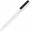 Ручка шариковая Split Neon, белая с черным с логотипом в Санкт-Петербурге заказать по выгодной цене в кибермаркете AvroraStore