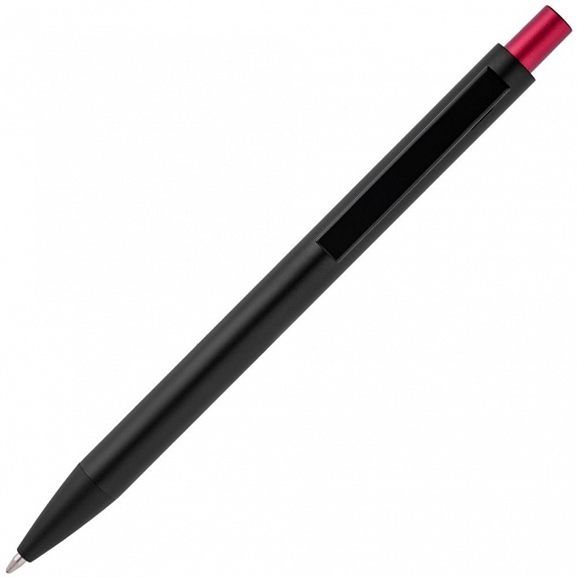 Ручка шариковая Chromatic, черная с красным с логотипом в Санкт-Петербурге заказать по выгодной цене в кибермаркете AvroraStore