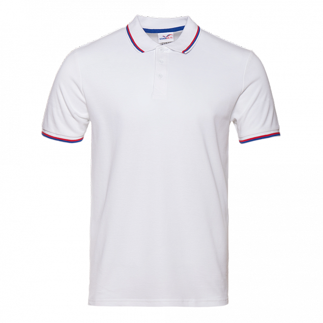 Рубашка поло Рубашка мужская 04RUS Белый с логотипом в Санкт-Петербурге заказать по выгодной цене в кибермаркете AvroraStore