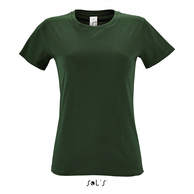 Фуфайка (футболка) REGENT женская,Темно-зеленый L с логотипом в Санкт-Петербурге заказать по выгодной цене в кибермаркете AvroraStore