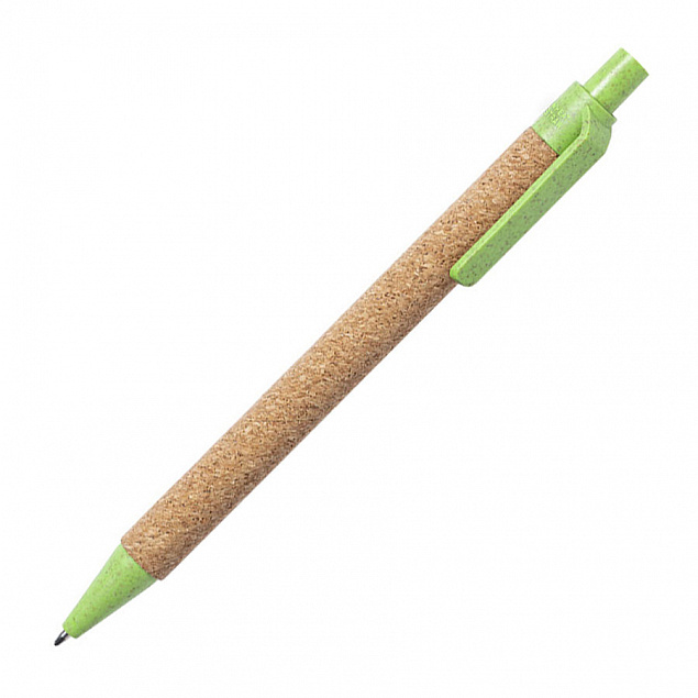 Ручка шариковая YARDEN, зеленый, натуральная пробка, пшеничная солома, ABS пластик, 13,7 см с логотипом в Санкт-Петербурге заказать по выгодной цене в кибермаркете AvroraStore