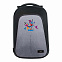 Рюкзак Stile c USB разъемом, серый/серый с логотипом в Санкт-Петербурге заказать по выгодной цене в кибермаркете AvroraStore