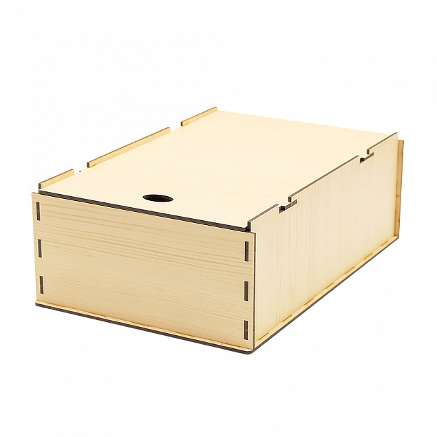 Коробка ламинированная деревянная 22,5 х 24,5 х 9,6 см с логотипом в Санкт-Петербурге заказать по выгодной цене в кибермаркете AvroraStore