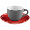 Чайная пара Cozy Morning, серая с красным с логотипом в Санкт-Петербурге заказать по выгодной цене в кибермаркете AvroraStore