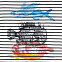 Футболка женская «Морские обитатели», белая с темно-синим с логотипом в Санкт-Петербурге заказать по выгодной цене в кибермаркете AvroraStore