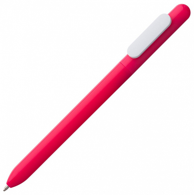 Ручка шариковая Slider, розовая с белым с логотипом в Санкт-Петербурге заказать по выгодной цене в кибермаркете AvroraStore
