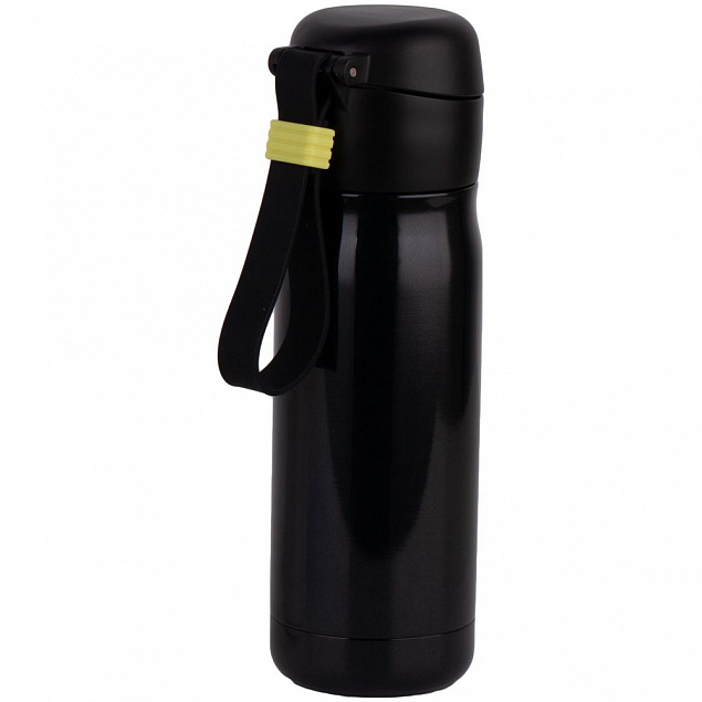 Термобутылка One Touch, черная с логотипом в Санкт-Петербурге заказать по выгодной цене в кибермаркете AvroraStore
