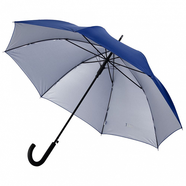 Зонт-трость Silverine, синий с логотипом в Санкт-Петербурге заказать по выгодной цене в кибермаркете AvroraStore