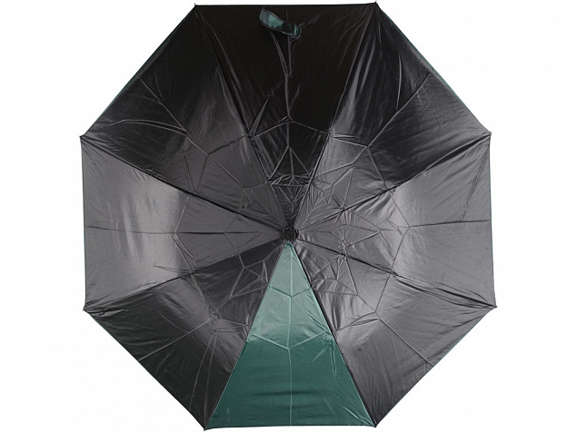 Зонт складной Логан полуавтомат, черный/зеленый с логотипом в Санкт-Петербурге заказать по выгодной цене в кибермаркете AvroraStore
