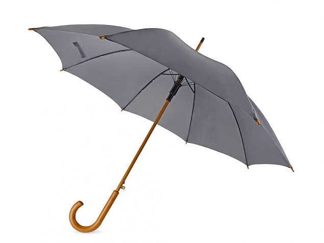 Зонт-трость Радуга, серый с логотипом в Санкт-Петербурге заказать по выгодной цене в кибермаркете AvroraStore