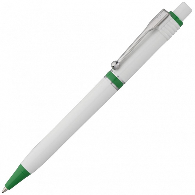 Ручка шариковая Raja, зеленая с логотипом в Санкт-Петербурге заказать по выгодной цене в кибермаркете AvroraStore