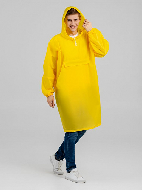 Дождевик-анорак Alatau, желтый с логотипом в Санкт-Петербурге заказать по выгодной цене в кибермаркете AvroraStore