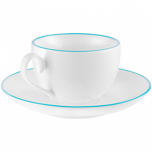 Чайная пара «С голубой каемочкой!» с логотипом в Санкт-Петербурге заказать по выгодной цене в кибермаркете AvroraStore