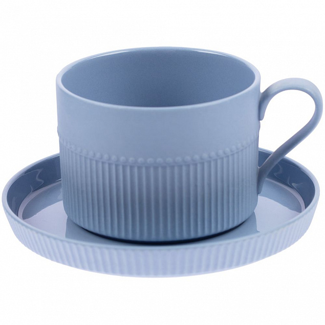 Чайная пара Pastello Moderno, голубая с логотипом в Санкт-Петербурге заказать по выгодной цене в кибермаркете AvroraStore