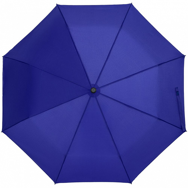 Зонт-сумка складной Stash, синий с логотипом в Санкт-Петербурге заказать по выгодной цене в кибермаркете AvroraStore