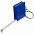 Брелок с рулеткой Square ver.2, синий с логотипом в Санкт-Петербурге заказать по выгодной цене в кибермаркете AvroraStore