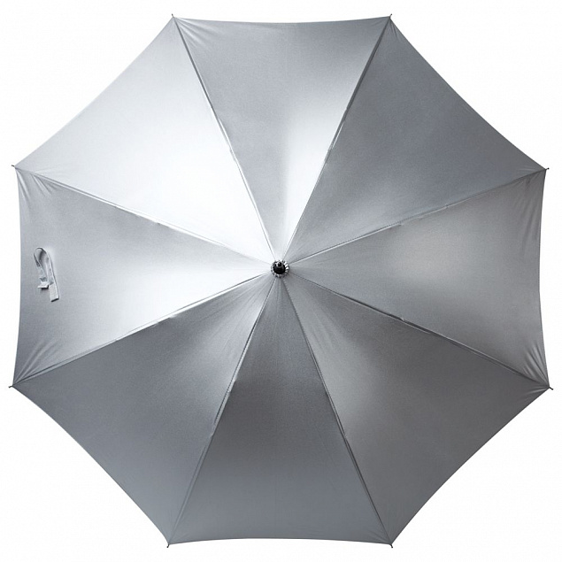 Зонт-трость Unit Wind, серебристый с логотипом в Санкт-Петербурге заказать по выгодной цене в кибермаркете AvroraStore