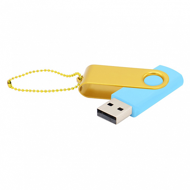 Флешка Designer To Go 2.0 USB 16Gb, голубой/желтый с логотипом в Санкт-Петербурге заказать по выгодной цене в кибермаркете AvroraStore