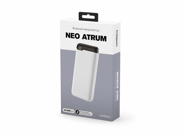 Внешний аккумулятор «NEO Atrum», 20000 mAh с логотипом в Санкт-Петербурге заказать по выгодной цене в кибермаркете AvroraStore