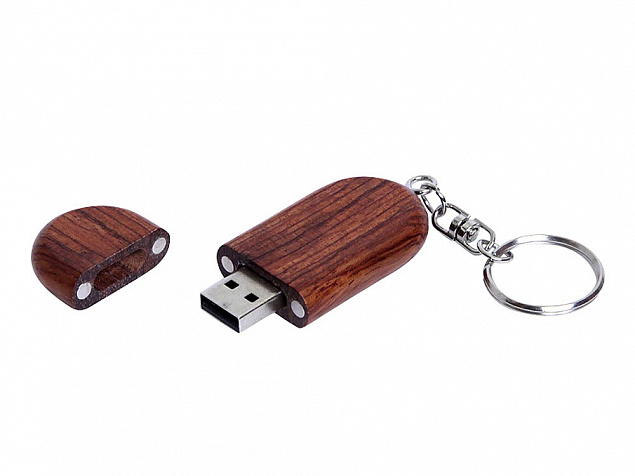 USB 2.0- флешка на 8 Гб овальной формы и колпачком с магнитом с логотипом в Санкт-Петербурге заказать по выгодной цене в кибермаркете AvroraStore