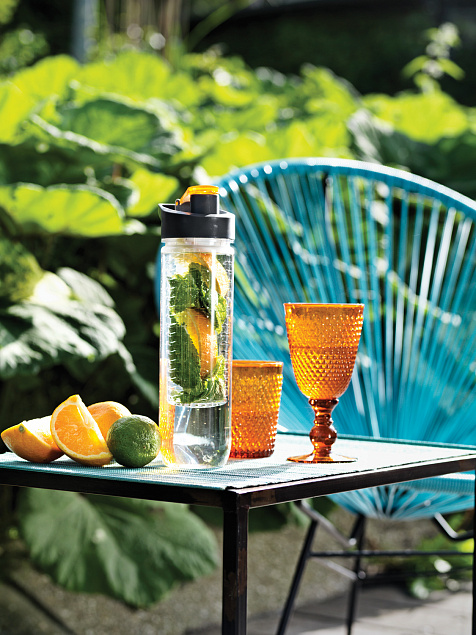 Бутылка для воды Tritan с контейнером для фруктов, 800 мл, оранжевый с логотипом в Санкт-Петербурге заказать по выгодной цене в кибермаркете AvroraStore