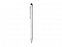 Ручка-стилус шариковая Charleston, серебристый, черные чернила с логотипом в Санкт-Петербурге заказать по выгодной цене в кибермаркете AvroraStore