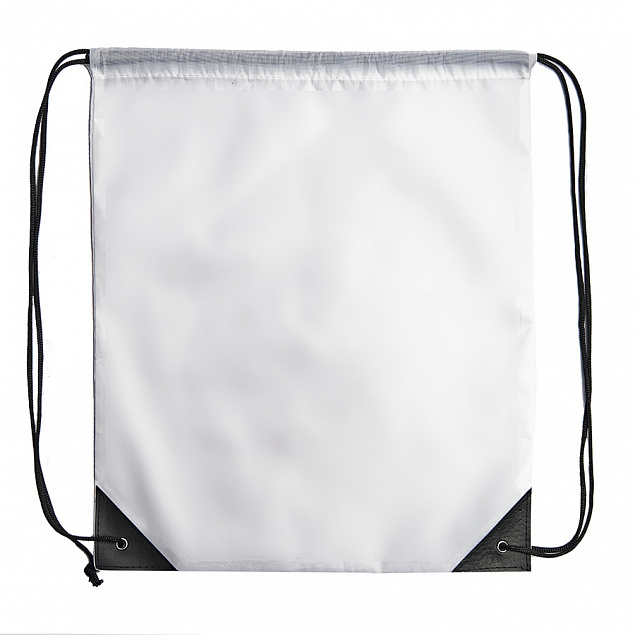 Рюкзак мешок с укреплёнными уголками BY DAY, белый, 35*41 см, полиэстер 210D с логотипом в Санкт-Петербурге заказать по выгодной цене в кибермаркете AvroraStore