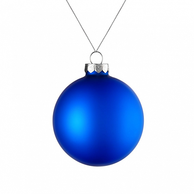 Елочный шар Finery Matt, 8 см, матовый синий с логотипом в Санкт-Петербурге заказать по выгодной цене в кибермаркете AvroraStore